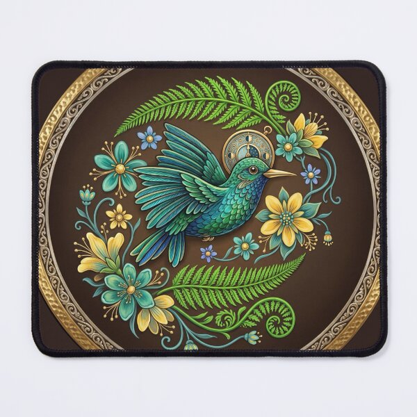 Item preview, Vintage Hummingbird Marigold Circular Wall Art designed and sold by KabronX.