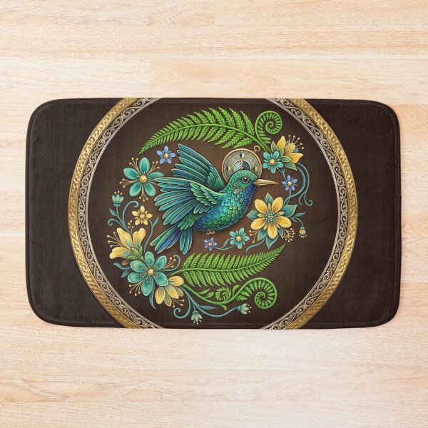 Item preview, Vintage Hummingbird Marigold Circular Wall Art designed and sold by KabronX.