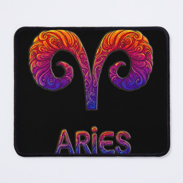 Item preview, ✨ Aries Zodiac Sign - Vibrant Psychedelic Ram Horns Art designed and sold by Marie***2905.