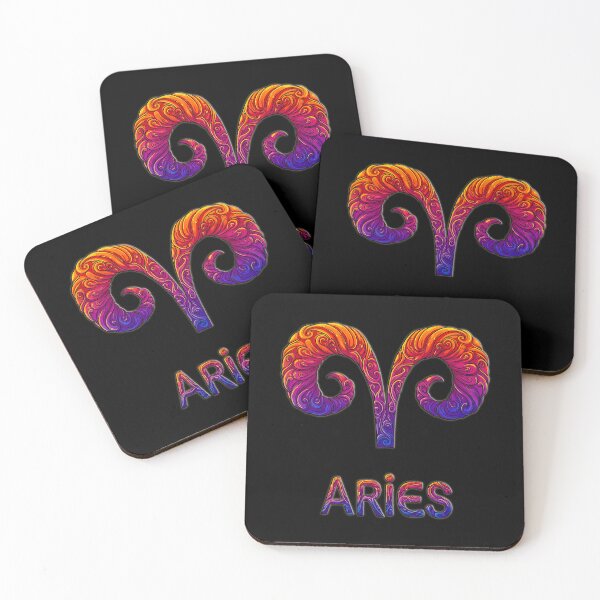 Item preview, ✨ Aries Zodiac Sign - Vibrant Psychedelic Ram Horns Art  designed and sold by Marie***2905.