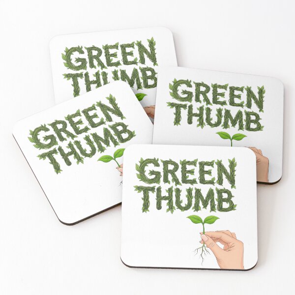 Item preview, Green Thumb Typography With Hand Holding Plant Sprout designed and sold by pumsquare.