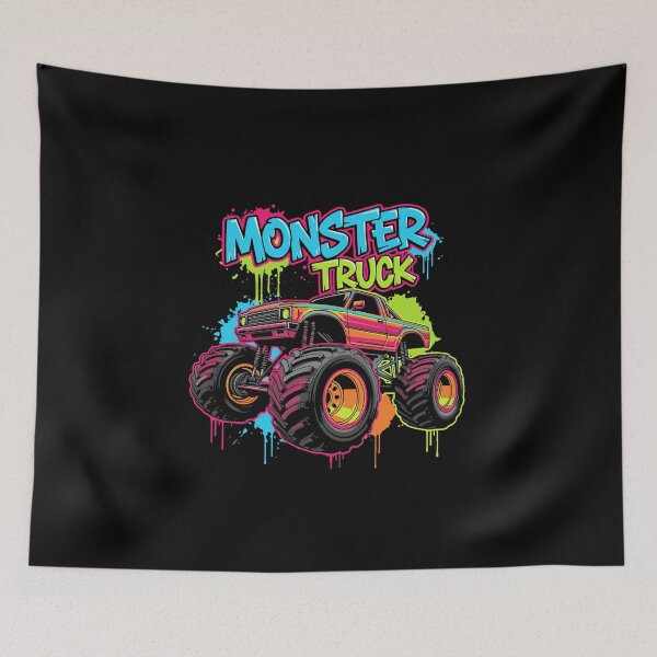 Item preview, Neon Retro Graffiti Monster Truck Vibrant Style designed and sold by PopStars1993.