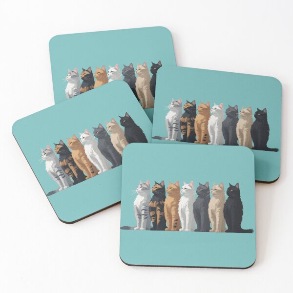 Item preview, Side View Crowd Cats — Packed Line Illustration MofuGyu Crowd Cats Collection designed and sold by LEO'S CREATURE　れおずくりーちゃー.