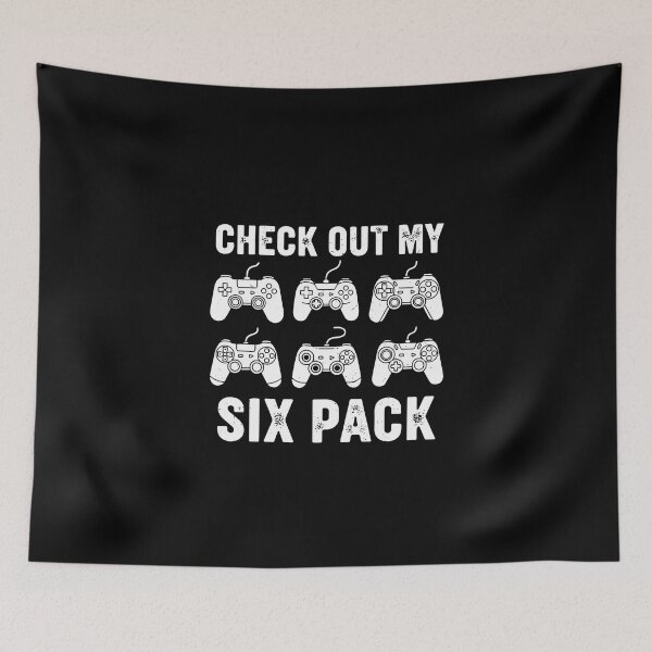 Item preview, Check Out My Six Pack Funny Gamer Video Game Controllers designed and sold by PopStars1993.