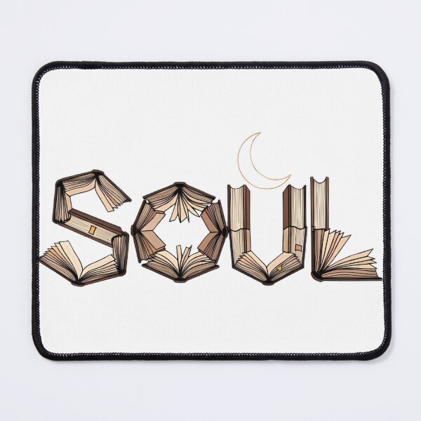 Item preview, Library Soul Typography With Books And Crescent Moon designed and sold by pumsquare.