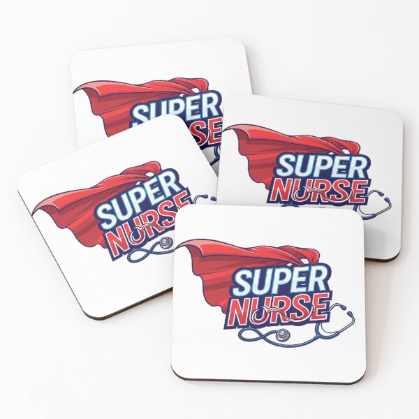 Item preview, Super Nurse Typography With Cape And Stethoscope Ill designed and sold by pumsquare.