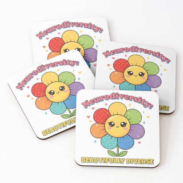 Item preview, Beautifully Diverse Flower Design – Neurodiversity Gift for Kids, Cute Kawaii Autism ADHD Awareness designed and sold by MindScience4You.
