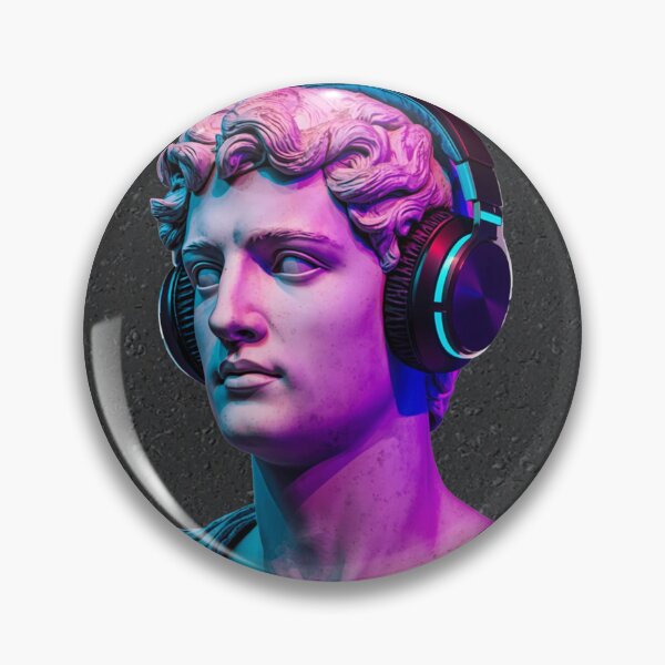 Item preview, Marble Statue with Modern Headphones designed and sold by omg-designs.