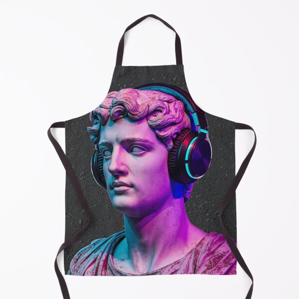 Item preview, Marble Statue with Modern Headphones designed and sold by omg-designs.
