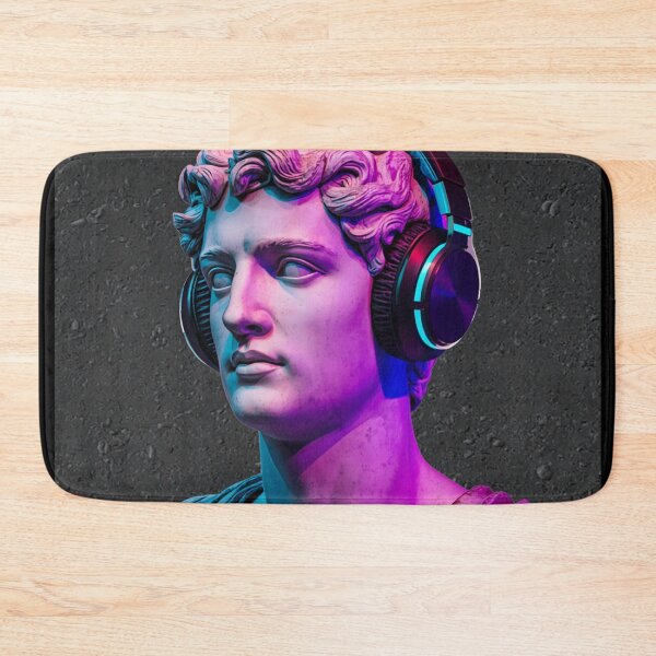 Item preview, Marble Statue with Modern Headphones designed and sold by omg-designs.