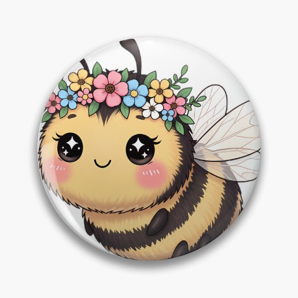 Item preview, Cute Bee With Flower Crown And Wings Kawaii Il designed and sold by pumsquare.