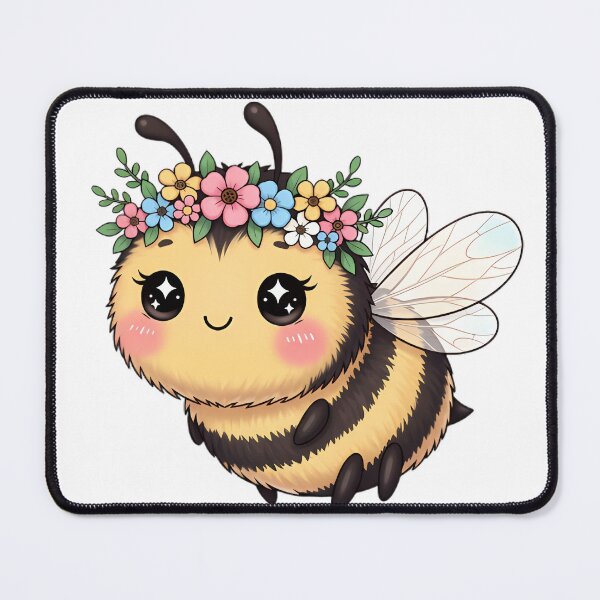 Item preview, Cute Bee With Flower Crown And Wings Kawaii Il designed and sold by pumsquare.