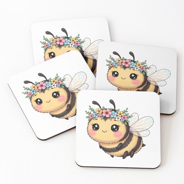 Item preview, Cute Bee With Flower Crown And Wings Kawaii Il designed and sold by pumsquare.