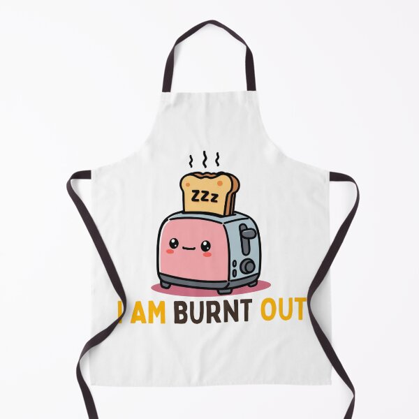 Item preview, Burnt Out Kawaii Toaster Funny Pun designed and sold by PunTeestic.