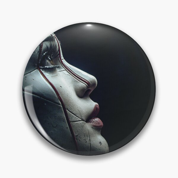 Item preview, Cyberpunk Android Woman Dystopian Future Portrait designed and sold by cyberartmaker.