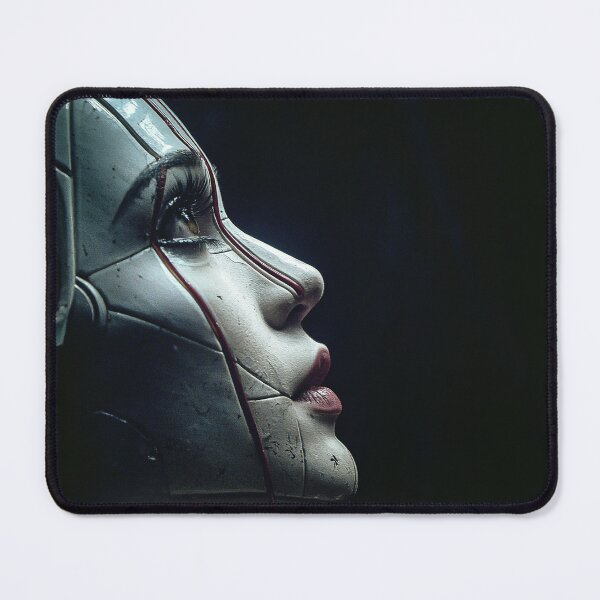 Item preview, Cyberpunk Android Woman Dystopian Future Portrait designed and sold by cyberartmaker.
