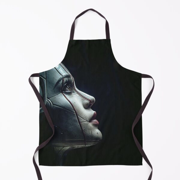 Item preview, Cyberpunk Android Woman Dystopian Future Portrait designed and sold by cyberartmaker.