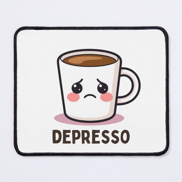 Item preview, Depresso Coffee Mug Kawaii Pun designed and sold by PunTeestic.