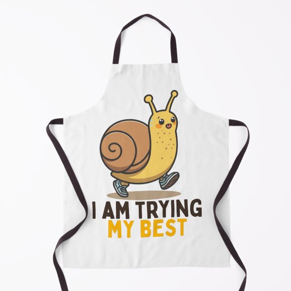 Item preview, I Am Trying My Best Kawaii Snail Pun designed and sold by PunTeestic.