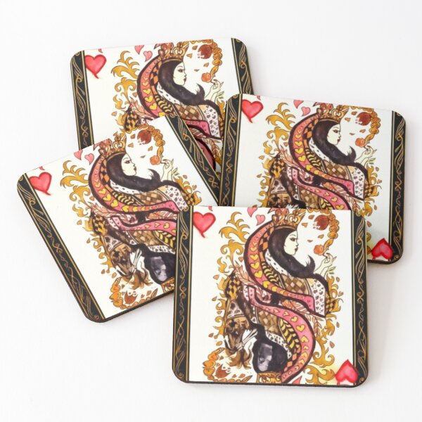 Item preview, Sugar Skull Queen of Hearts – Gothic Playing Card Art designed and sold by Dark Heart Resurrections .