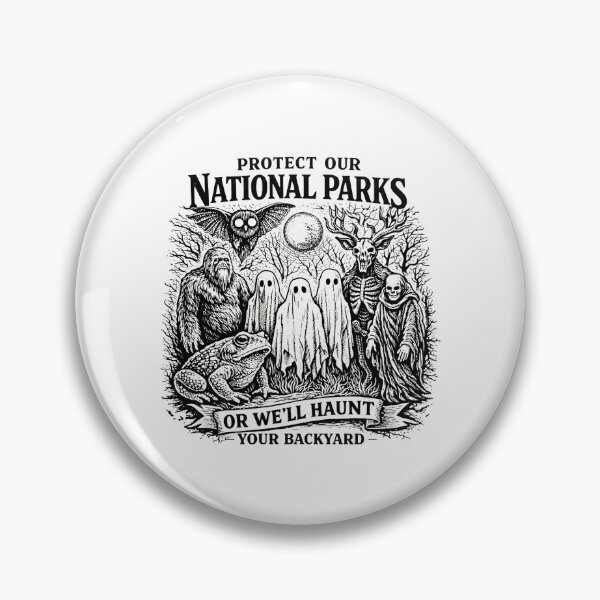 Item preview, Protect Our National Parks, Mothman Bigfoot Wendigo Ghost designed and sold by MargareteOH.