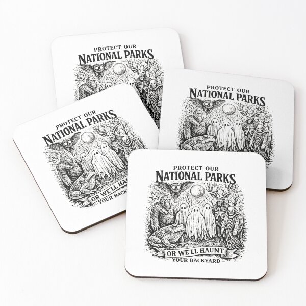 Item preview, Protect Our National Parks, Mothman Bigfoot Wendigo Ghost designed and sold by MargareteOH.