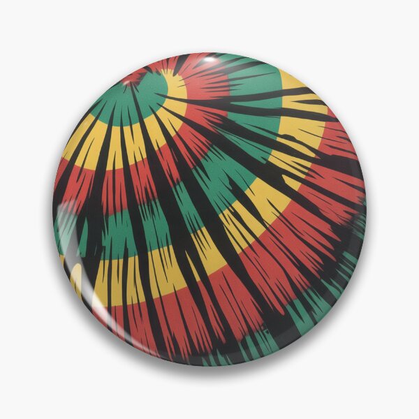 Item preview, Swirling Red Green Yellow Black Linocut Tie-Dye designed and sold by Bloomkept.