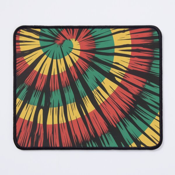 Item preview, Swirling Red Green Yellow Black Linocut Tie-Dye designed and sold by Bloomkept.