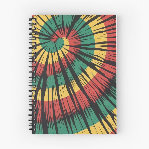 Item preview, Swirling Red Green Yellow Black Linocut Tie-Dye designed and sold by Bloomkept.