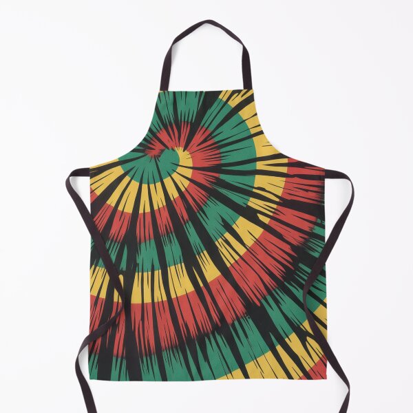 Item preview, Swirling Red Green Yellow Black Linocut Tie-Dye designed and sold by Bloomkept.