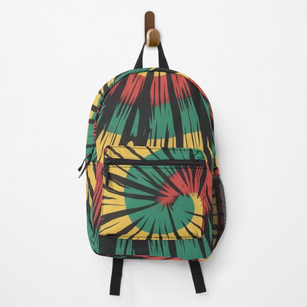 Item preview, Swirling Red Green Yellow Black Linocut Tie-Dye designed and sold by Bloomkept.
