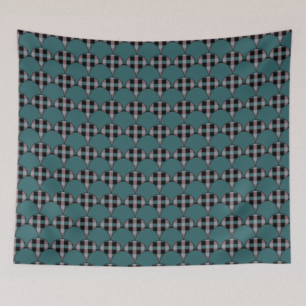 Item preview, Scallop plaid pattern  designed and sold by Tatiana Ribeiro.