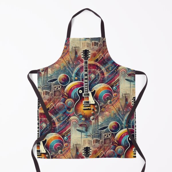 Item preview, Retro Music City Colorful Guitar Vinyl Record Design Rock Band Vintage Acoustic, Electric 1990 1980 Collector designed and sold by TheTimeTaxi.