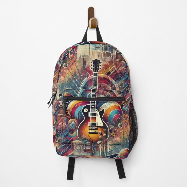 Item preview, Retro Music City Colorful Guitar Vinyl Record Design Rock Band Vintage Acoustic, Electric 1990 1980 Collector designed and sold by TheTimeTaxi.