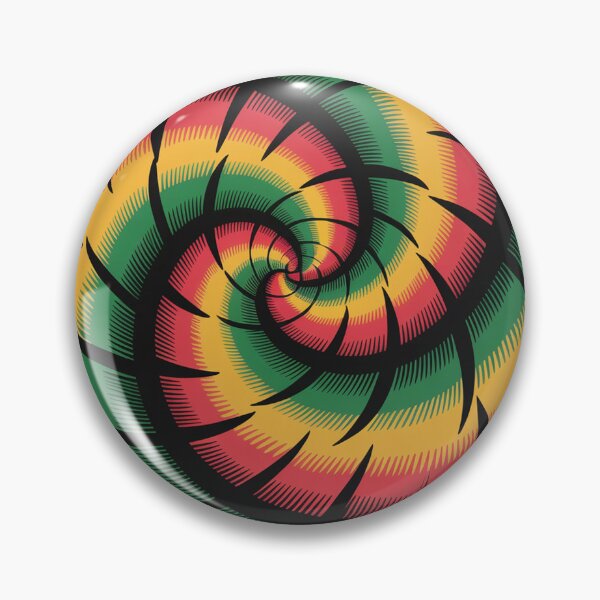 Item preview, Bold Traditional Tattoo Swirl Red Green Yellow Black designed and sold by Bloomkept.