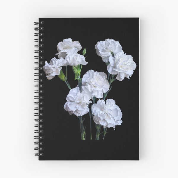 Item preview, White Carnation Flowers on Light Blue Shapes Mania designed and sold by Shapes-Mania.