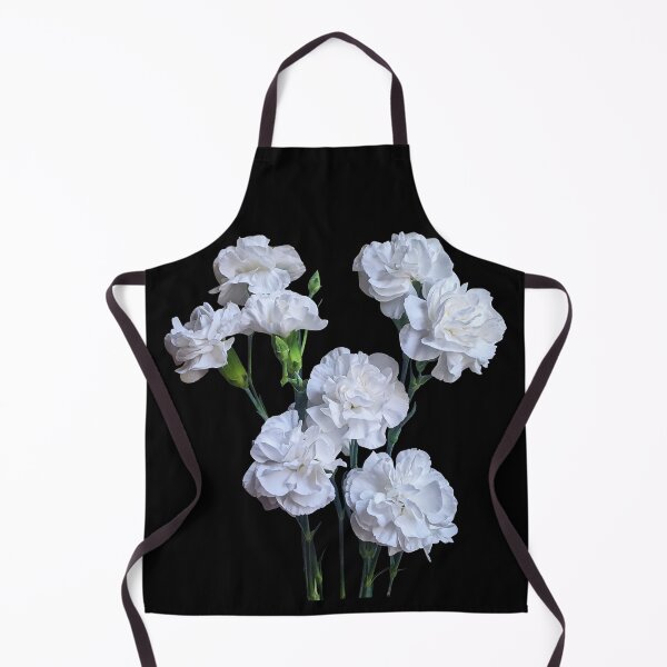 Item preview, White Carnation Flowers on Light Blue Shapes Mania designed and sold by Shapes-Mania.