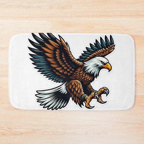 Item preview, Flying Bald Eagle Sticker – Powerful Wildlife Bird, Bold Eagle Vector Art, Freedom Symbol Design designed and sold by Kanvasly.