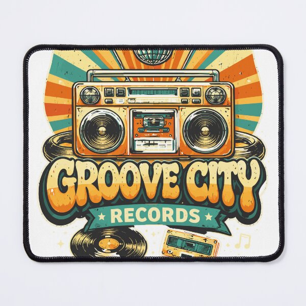 Item preview, Groove City Records Retro Boombox designed and sold by Matinez Pink.