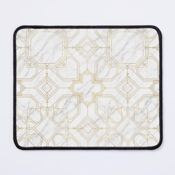 Item preview, Geometric Gold & White Marble Luxury Seamless Pattern designed and sold by OpenDreamArts.