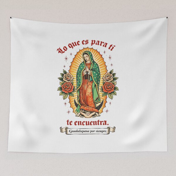 Item preview, Virgin of Guadalupe Tattoo Style T-Shirt designed and sold by Matinez Pink.