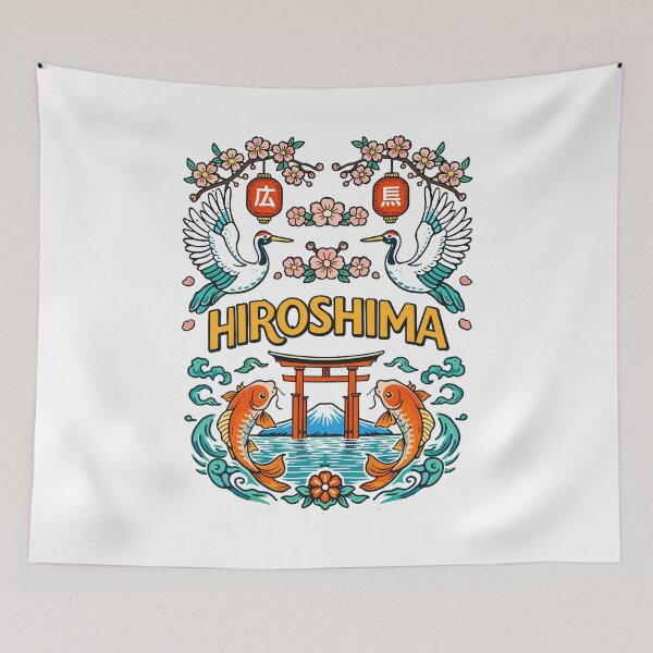 Item preview, Hiroshima Japanese Crane Koi T-Shirt designed and sold by Matinez Pink.