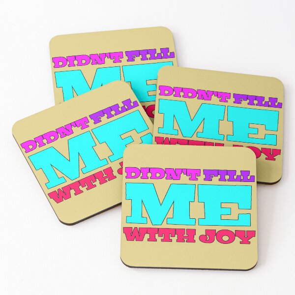 Item preview, Didn't Fill Me With Joy minimalist phrase funny gift ironic humor original design sarcasm modern gift idea designed and sold by AstronautMerch.