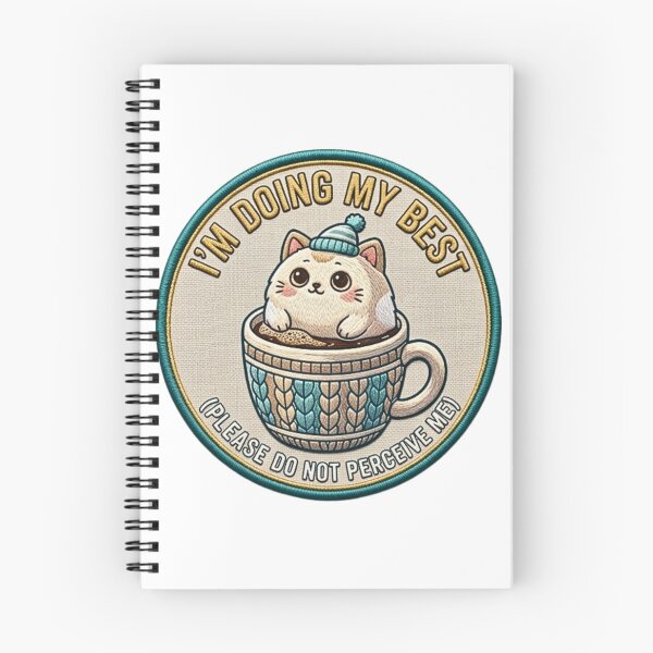 Item preview, I’m Doing My Best (Please Do Not Perceive Me) - Funny Introvert Cat Coffee Patch designed and sold by Psychlee Best Finds.