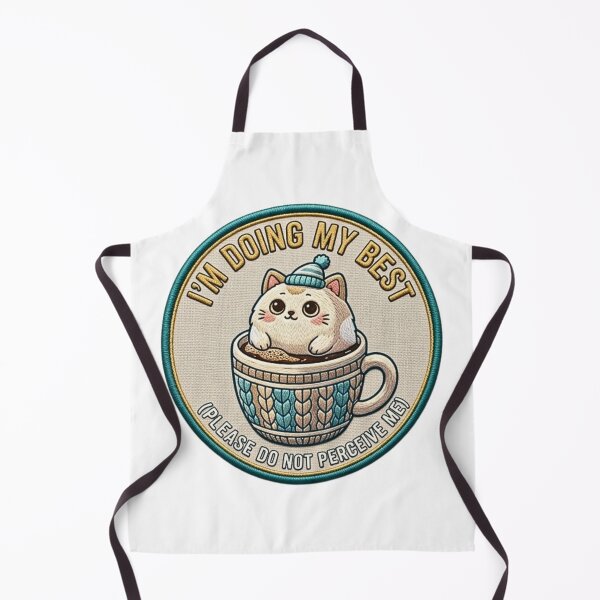 Item preview, I’m Doing My Best (Please Do Not Perceive Me) - Funny Introvert Cat Coffee Patch designed and sold by Psychlee Best Finds.