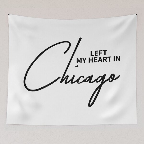 Item preview, Left My Heart In Chicago - Aesthetic Midwestern Travel Quote designed and sold by ReggieDior.