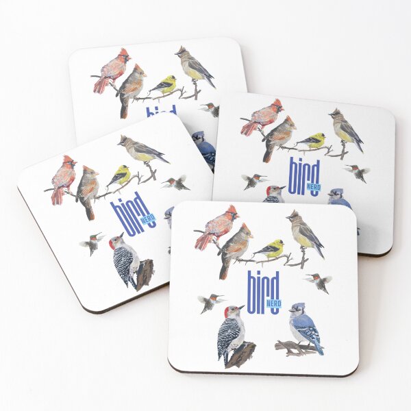 Item preview, Backyard Birds Collection – Cardinal, Hummingbird, Blue Jay & Goldfinch Art designed and sold by Heather Barker.