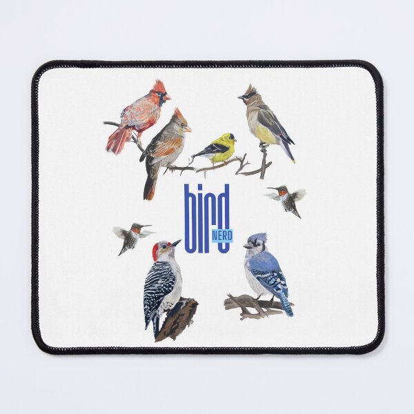 Item preview, Backyard Birds Collection – Cardinal, Hummingbird, Blue Jay & Goldfinch Art designed and sold by Heather Barker.