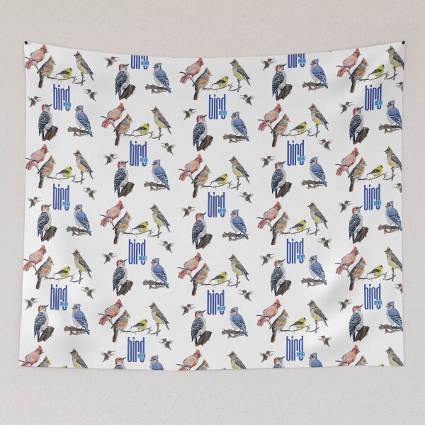 Item preview, Backyard Birds Collection – Cardinal, Hummingbird, Blue Jay & Goldfinch Art designed and sold by Heather Barker.
