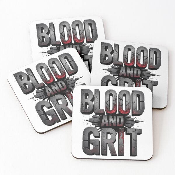 Item preview, Blood and Grit Rugged Strength Streetwear Graphic Design designed and sold by NewUSShop.